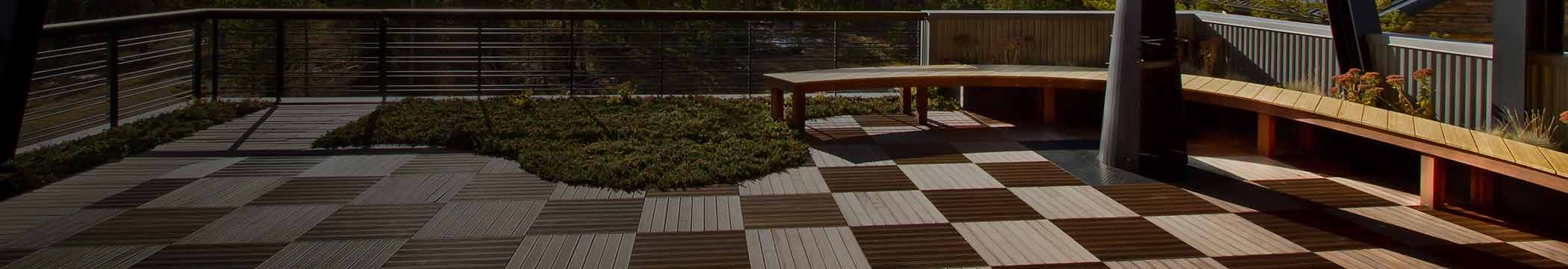 Checkered Wood Tiles on Rooftop