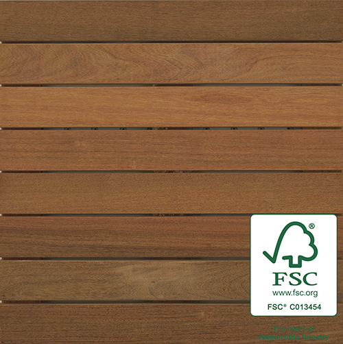 2′ x 2′ FSC® 100% Smooth Ipê Wood Tile